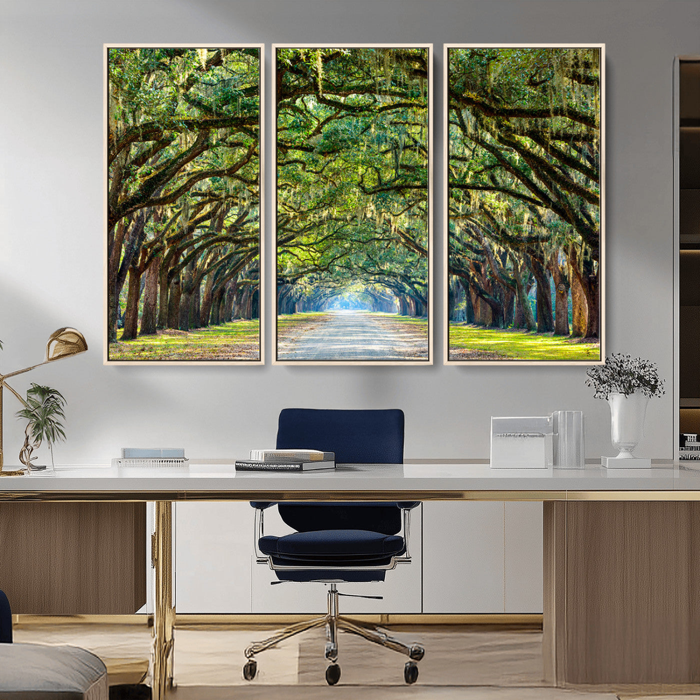 MGV-FC-48X32-3P - Wormsloe State Plantation Driveway Wall Art Canvas Print