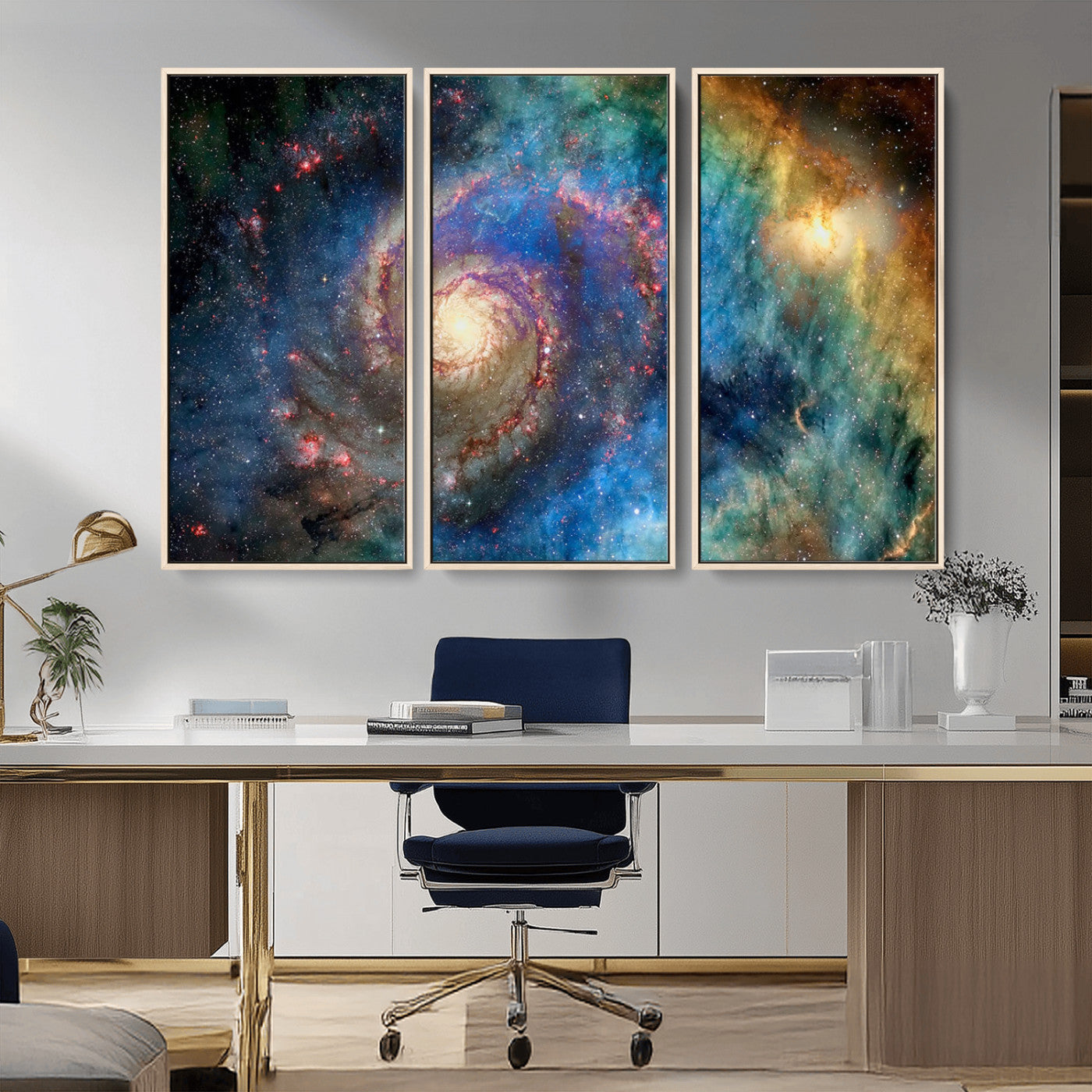 MGV-FC-48X32-3P - Spiral Galaxy Wall Art Canvas Print