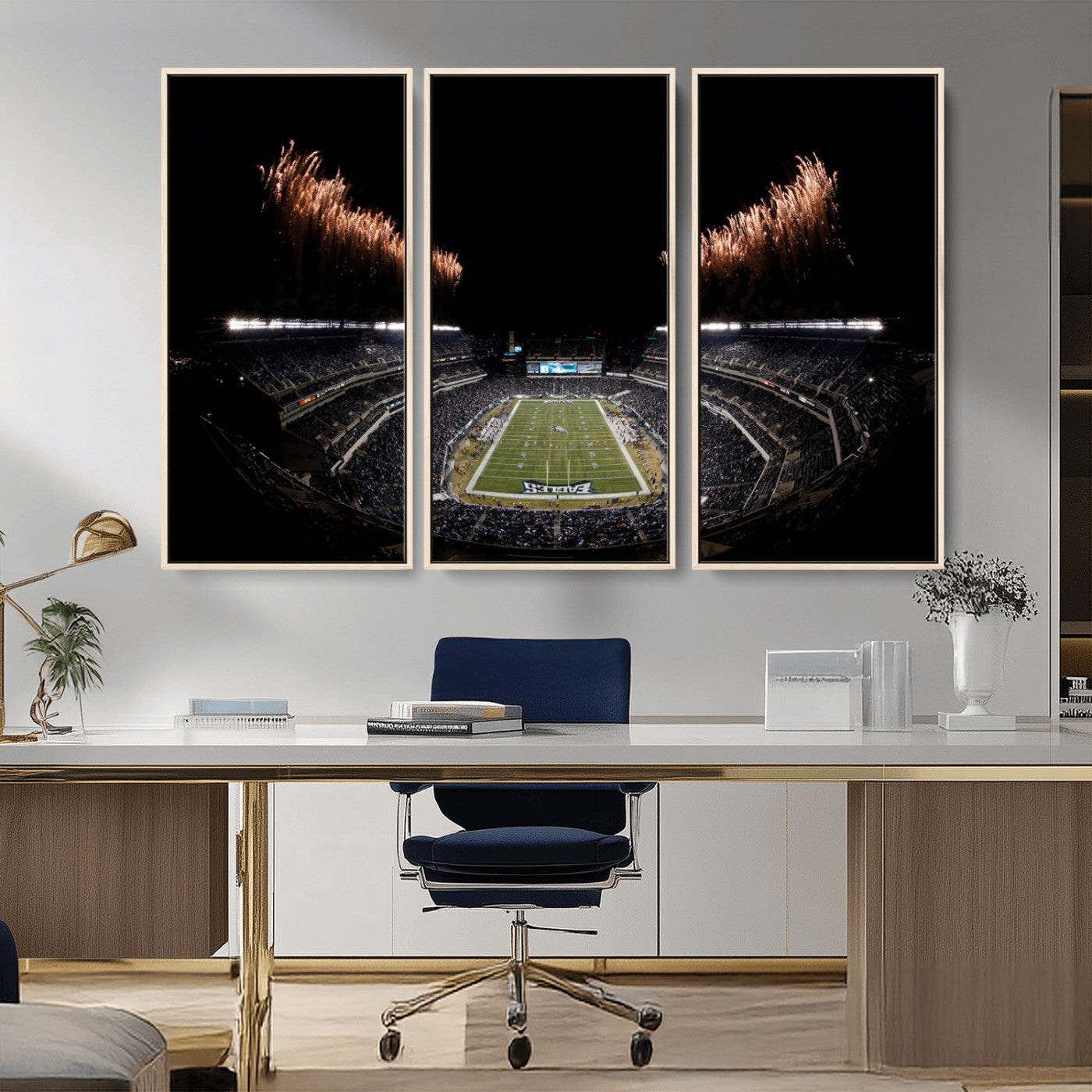 MGV-FC-48X32-3P - Eagles Field Stadium Wall Art | Philadelphia Eagles Football Team Print - Philadelphia Lincoln