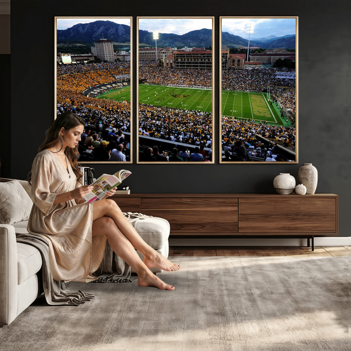 60552-MGV-CV-36X24 - Folsom Field, University of Colorado Buffaloes Football