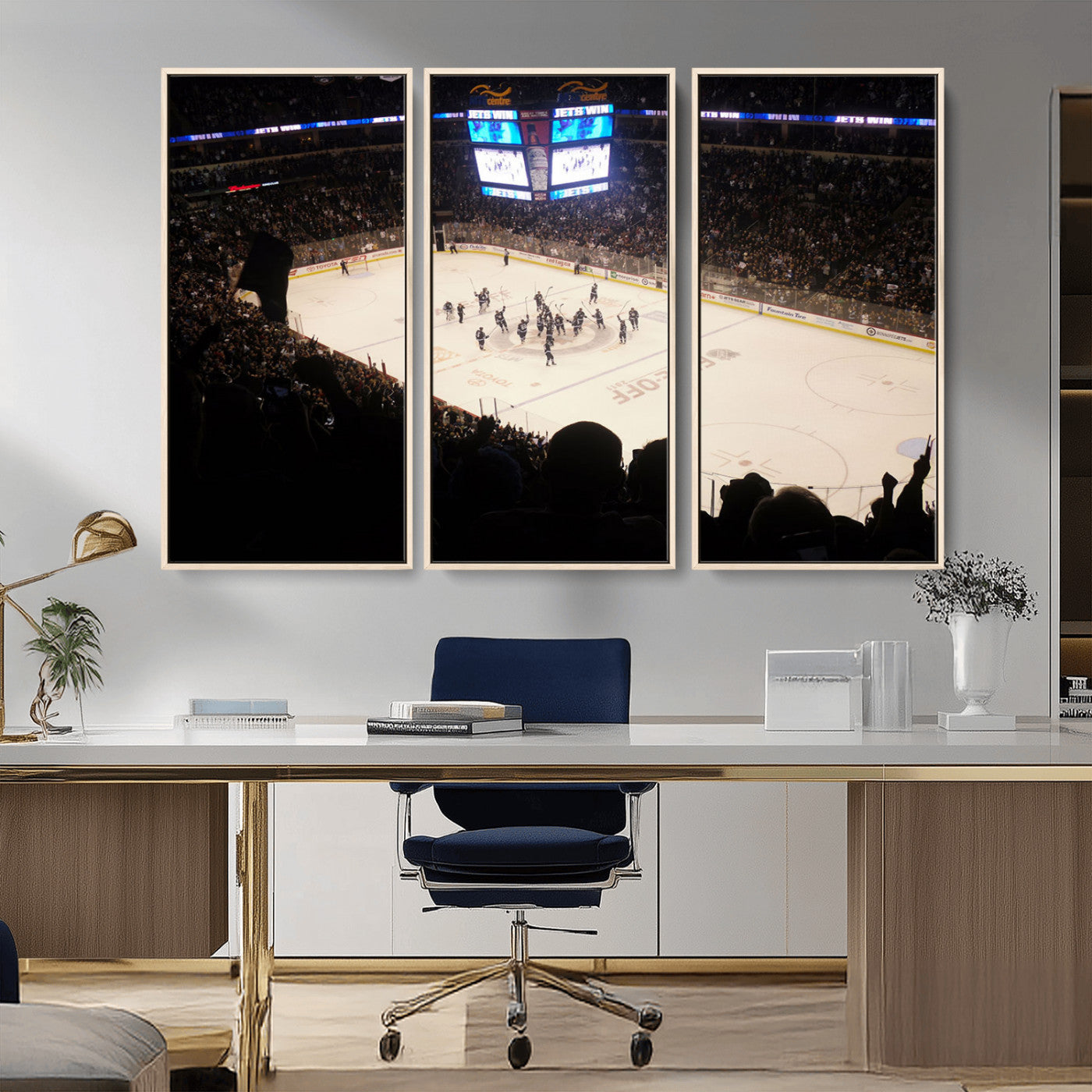 MGV-FC-48X32-3P - Canada Life Centre Wall Art | Winnipeg Jets Hockey Team Print Canvas | Ready to Hang | Winnipeg Wall