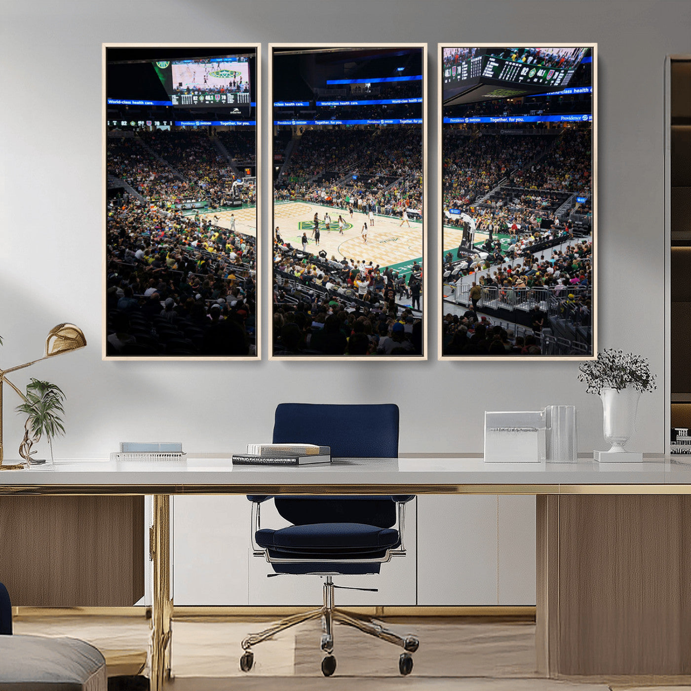 MGV-FC-48X32-3P - Climate Pledge Arena | Washington Seattle Kraken Hockey Stadium Wall Art | Canvas Print | Ready to