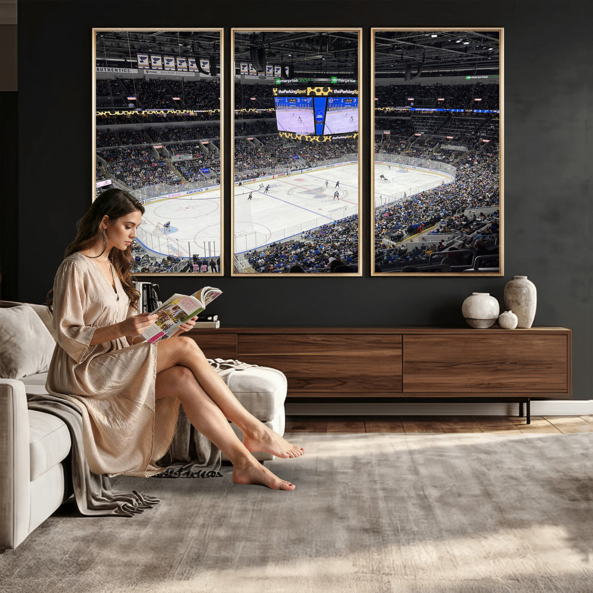 75222-MGV-CV-36X24 - Enterprise Center Missouri St. Louis Blues Hockey Stadium