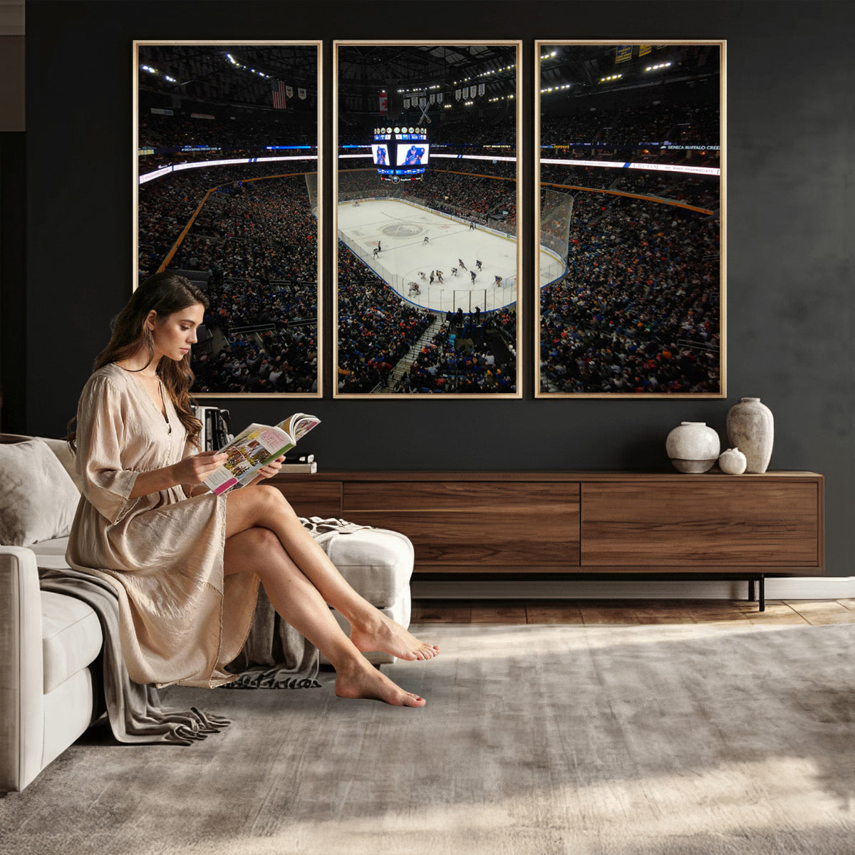 15132-MGV-CV-36X24 - KeyBank Center New York Buffalo Sabres Hockey Stadium Canvas