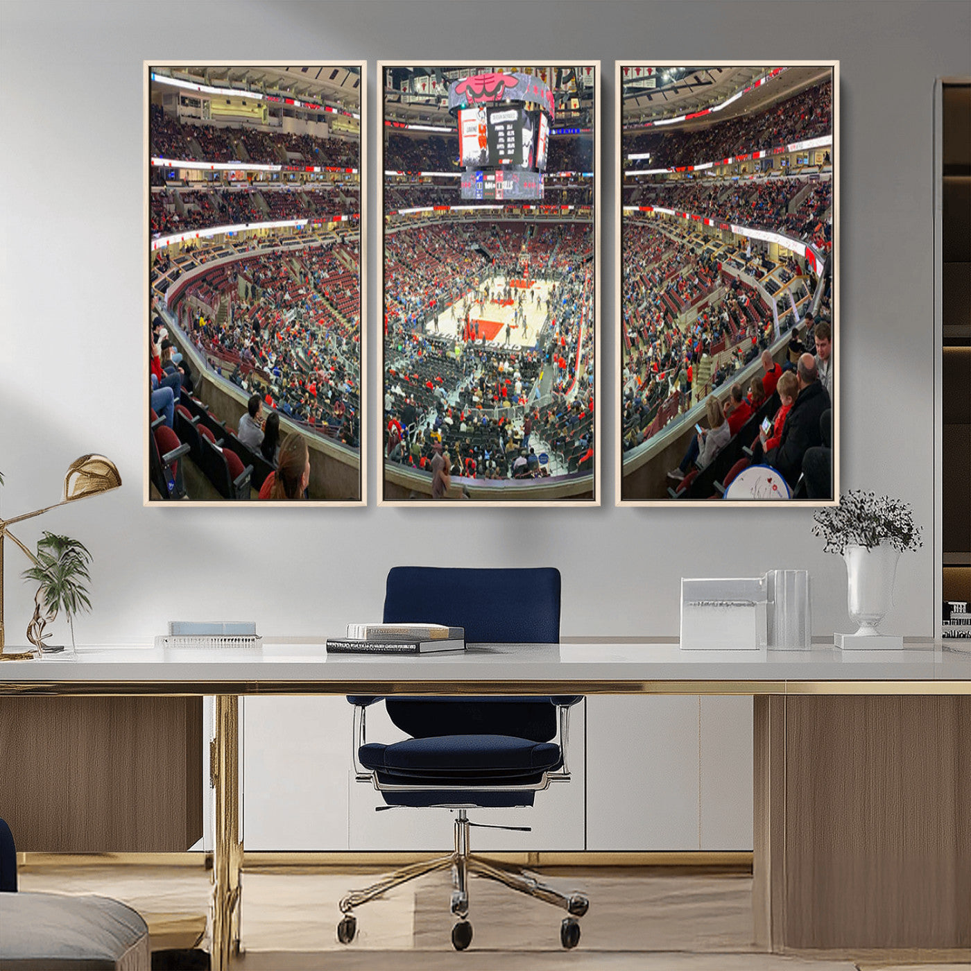 MGV-FC-48X32-3P - United Center Chicago Bulls Stadium Wall Art Canvas Print