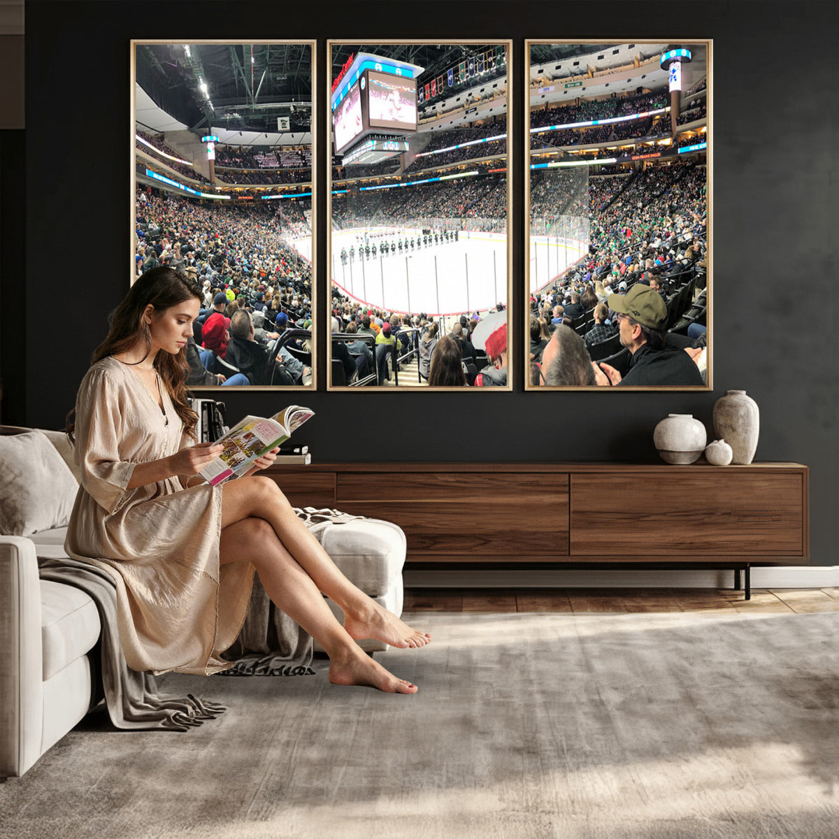 44414-MGV-CV-36X24 - Xcel Energy Center St Paul Minnesota Wild Ice Hockey Stadium