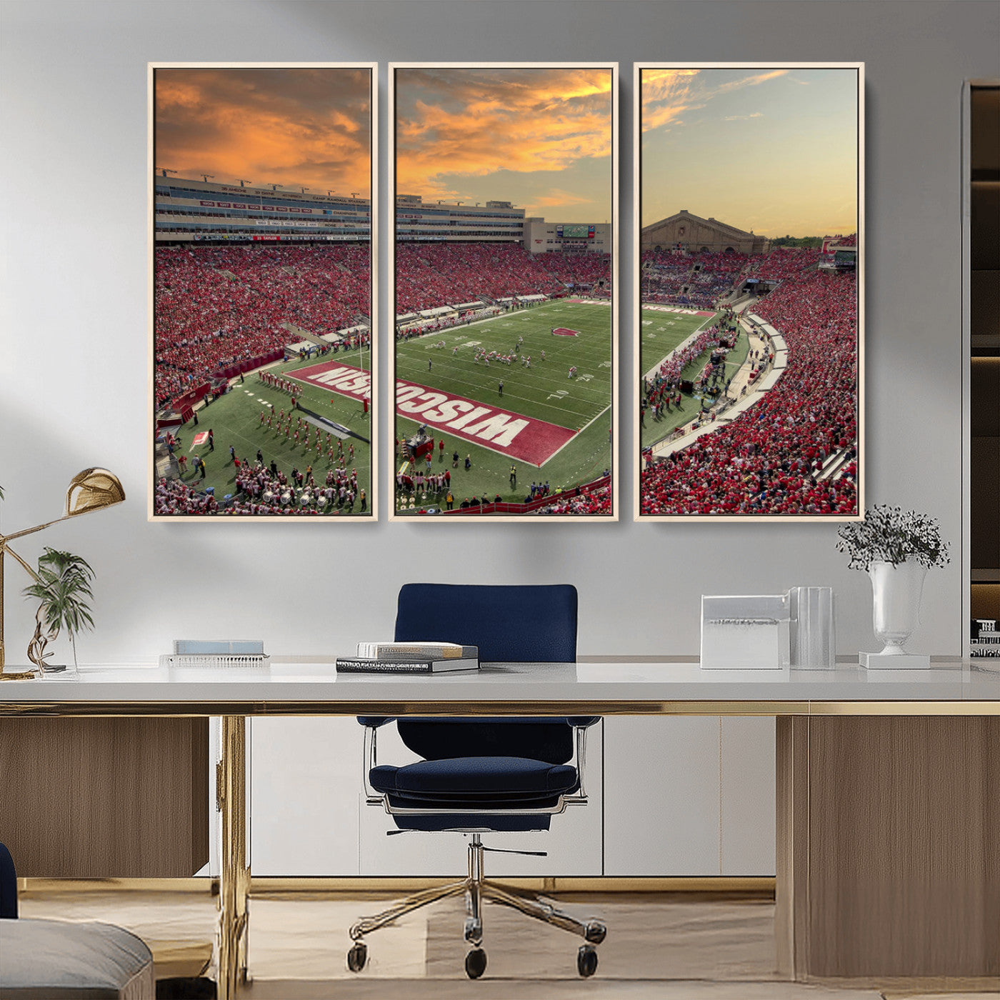41472-MGV-CV-36X24-Camp Randall Stadium Wisconsin Badgers Large Wall Art Canvas Print | College Football Stadium Wall
