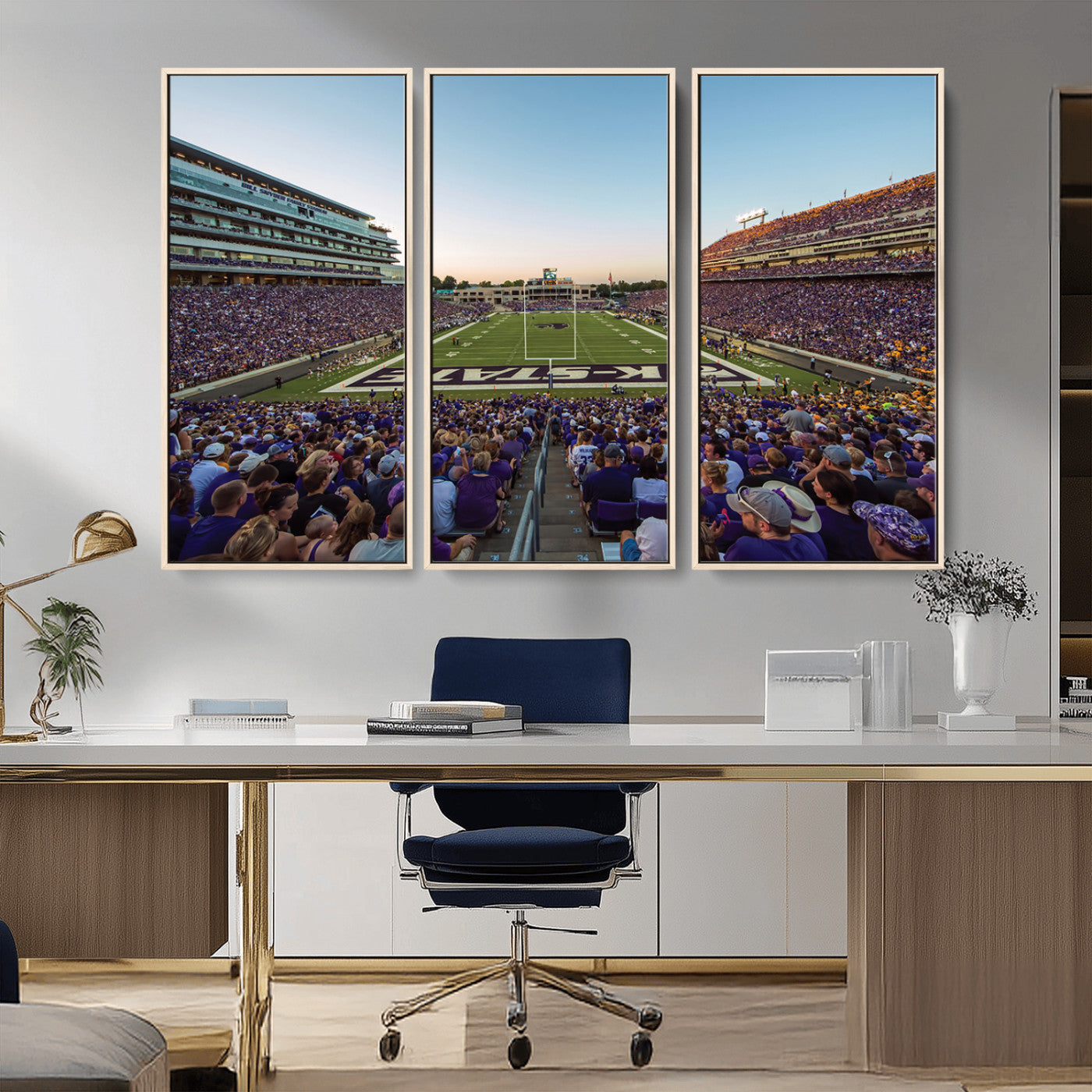 MGV-FC-48X32-3P - Kansas State University Wildcats Football Team Print - Manhattan Bill Snyder Family Football Stadium