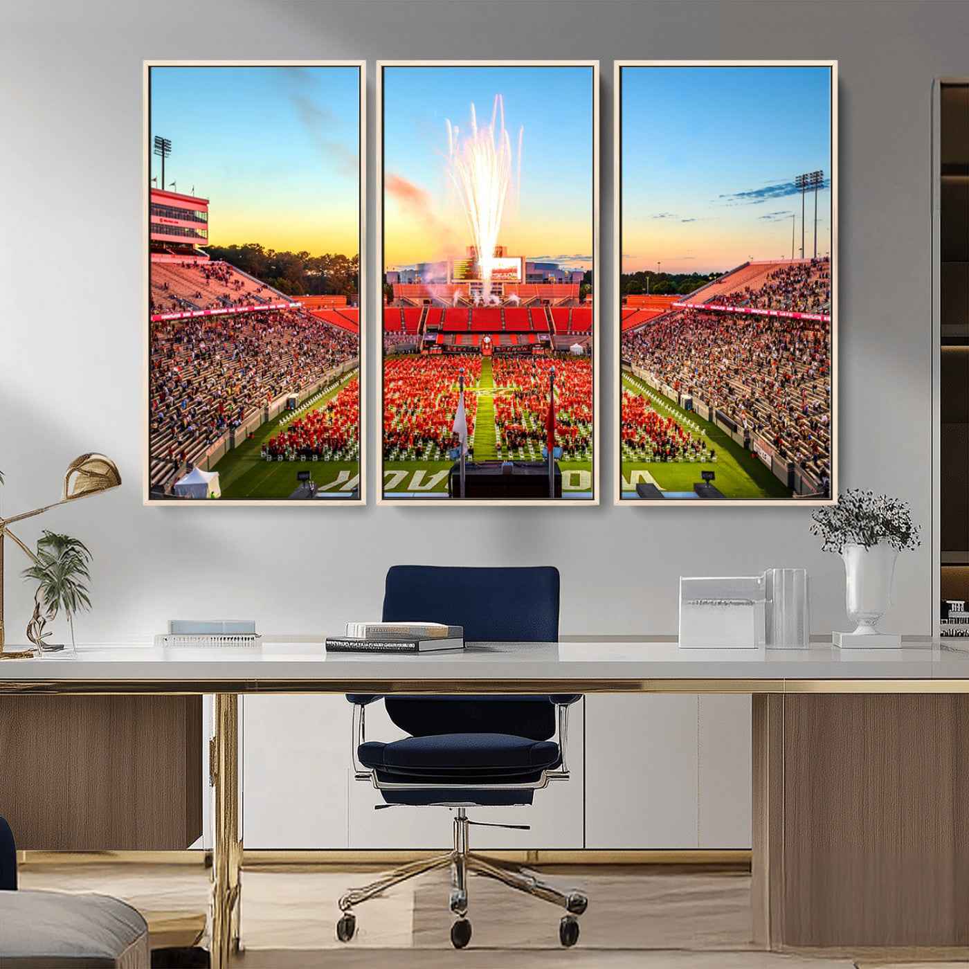 MGV-FC-48X32-3P - North Carolina State University Canvas Print, North Carolina State University Wolfpack Football Team