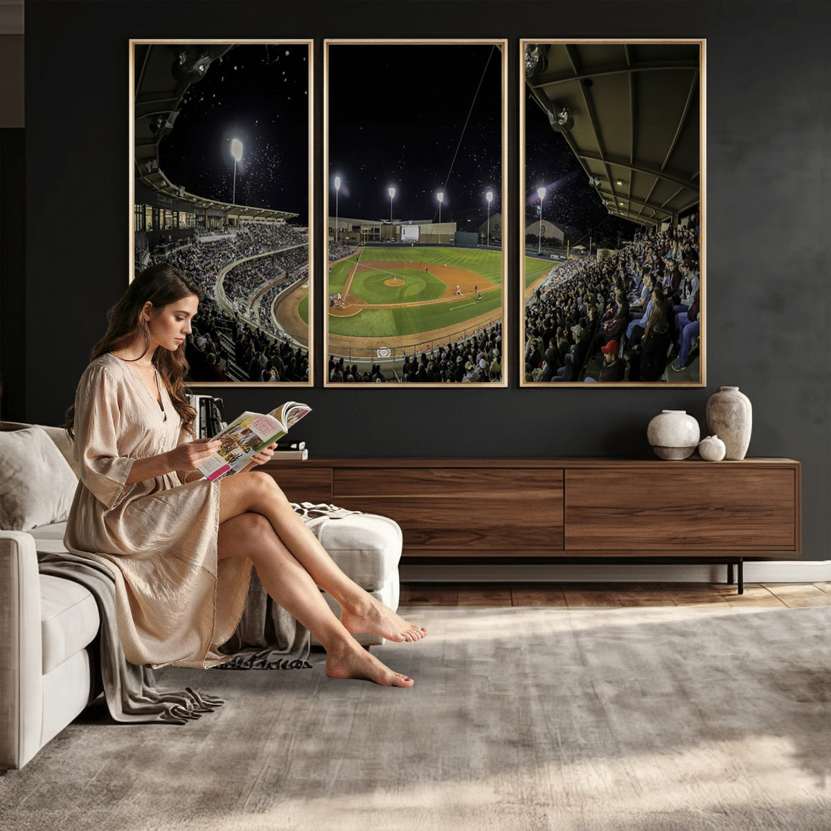 10262-MGV-CV-36X24 - Olsen Field at Blue Bell Park - Texas A&M Aggies Baseball Stadium Wall Art Canvas Print