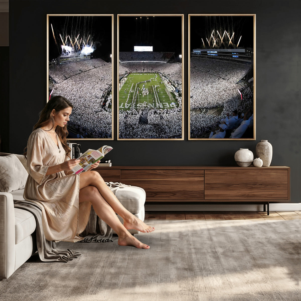 84537-MGV-CV-36X24 - Penn State Beaver Stadium Canvas Wall Art - Nittany Lions Football Print