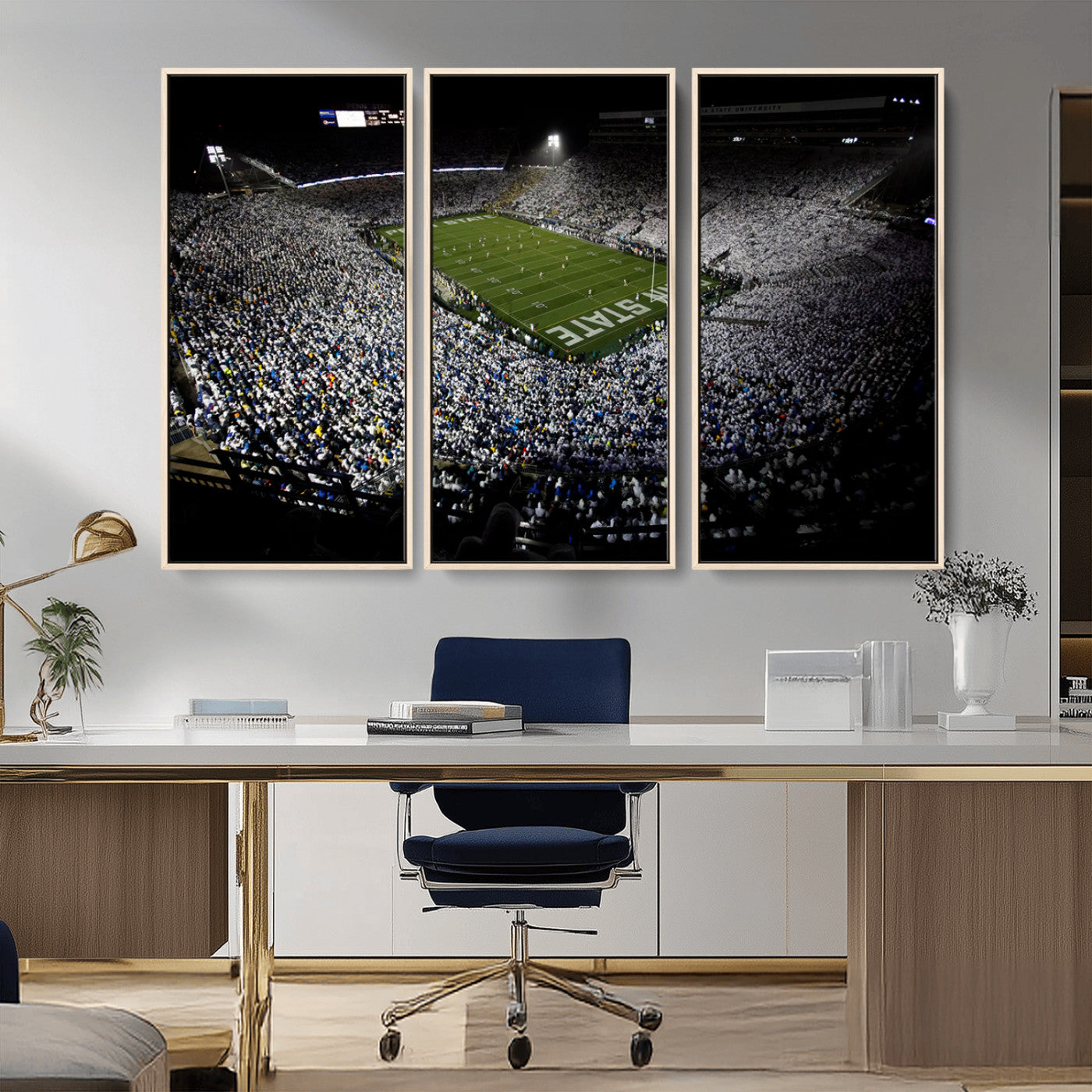 MGV-FC-48X32-3P - Penn State Football Stadium Wall Art - Beaver Stadium Canvas Print