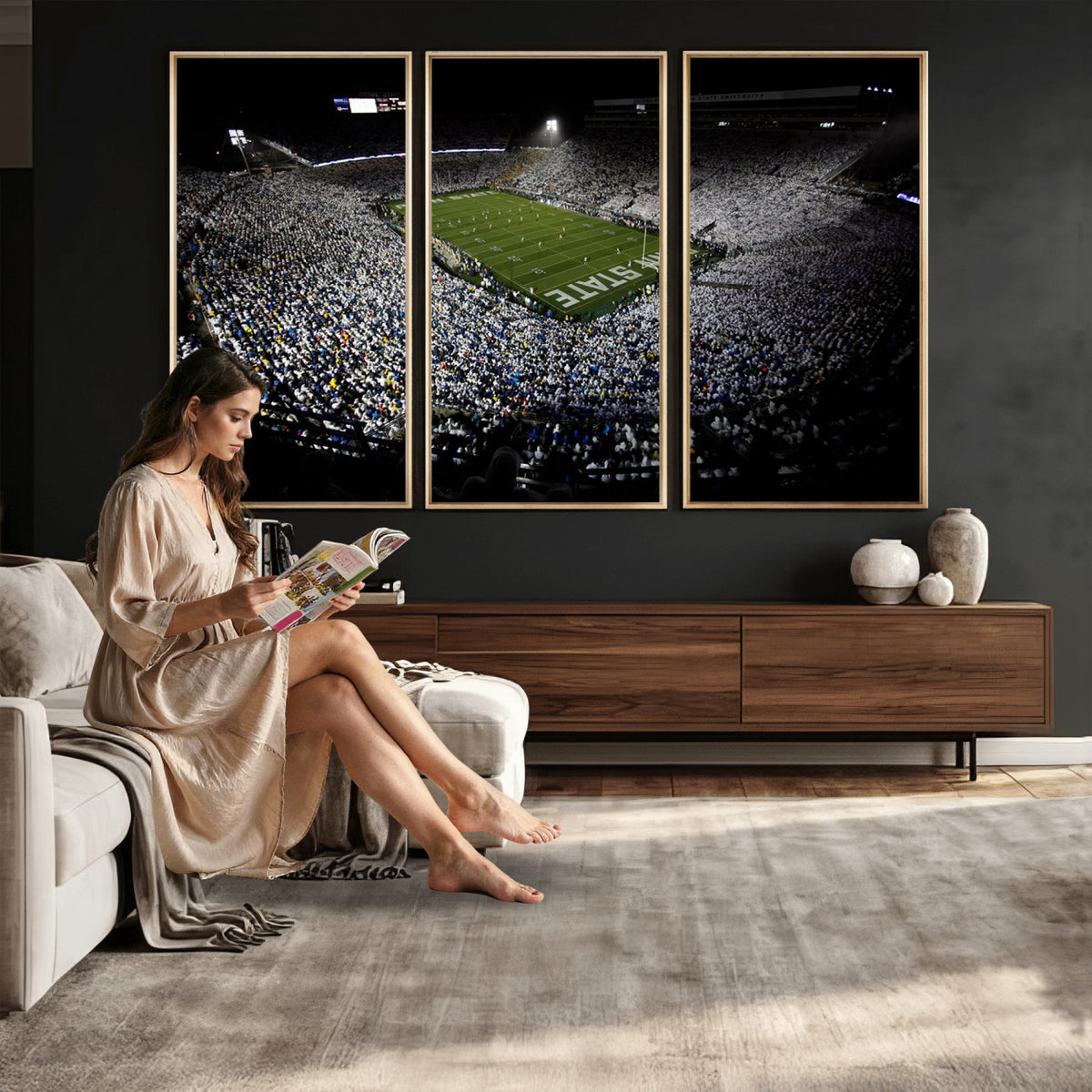 96825-MGV-CV-36X24 - Penn State Football Stadium Wall Art - Beaver Stadium Canvas Print