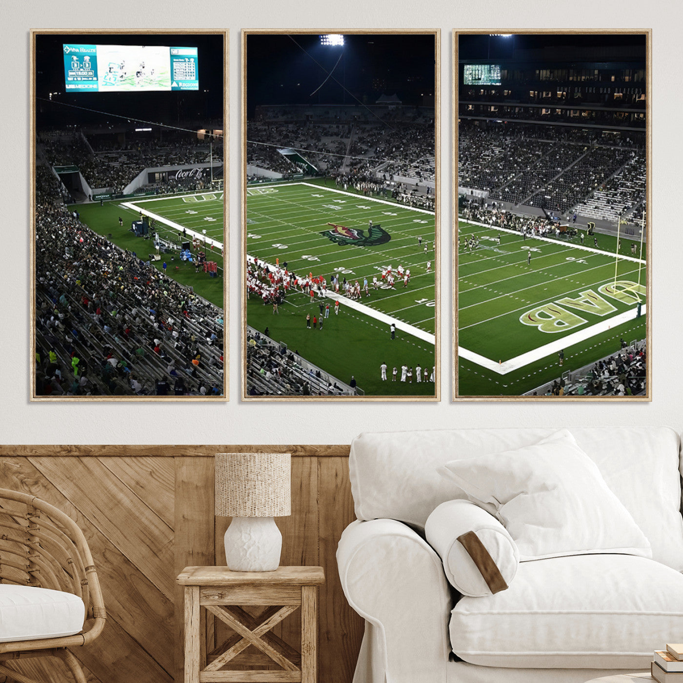 81740-MGV-CV-36X24-UAB Blazers Football Team Print - Birmingham Protective Stadium Wall Art Canvas Print