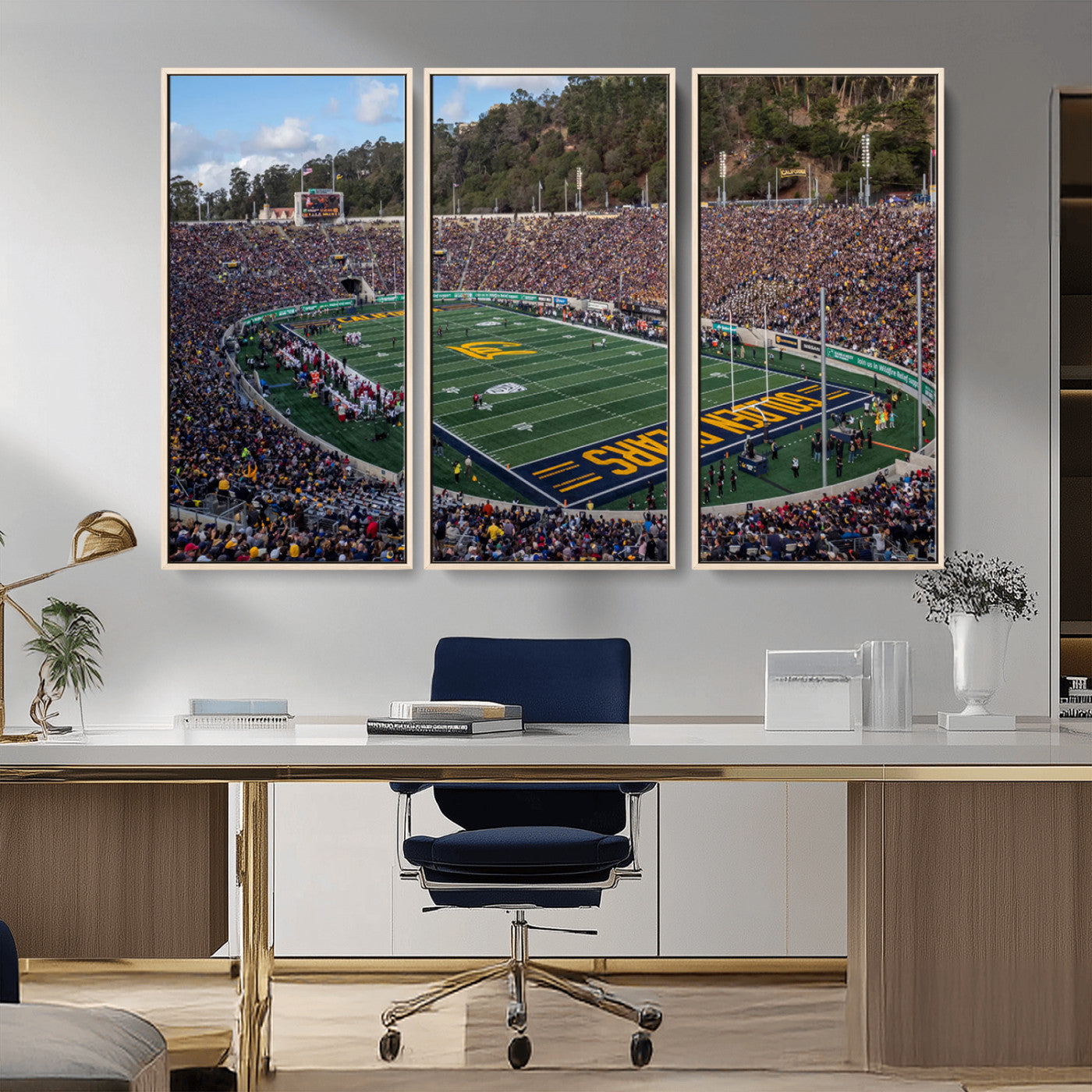 MGV-FC-48X32-3P - University of California Golden Bears Football Team Print - Berkeley California Memorial Stadium Art
