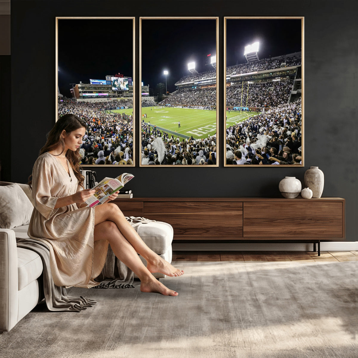 49339-MGV-CV-36X24 - Georgia Tech Yellow Jackets Football Team Print, Atlanta