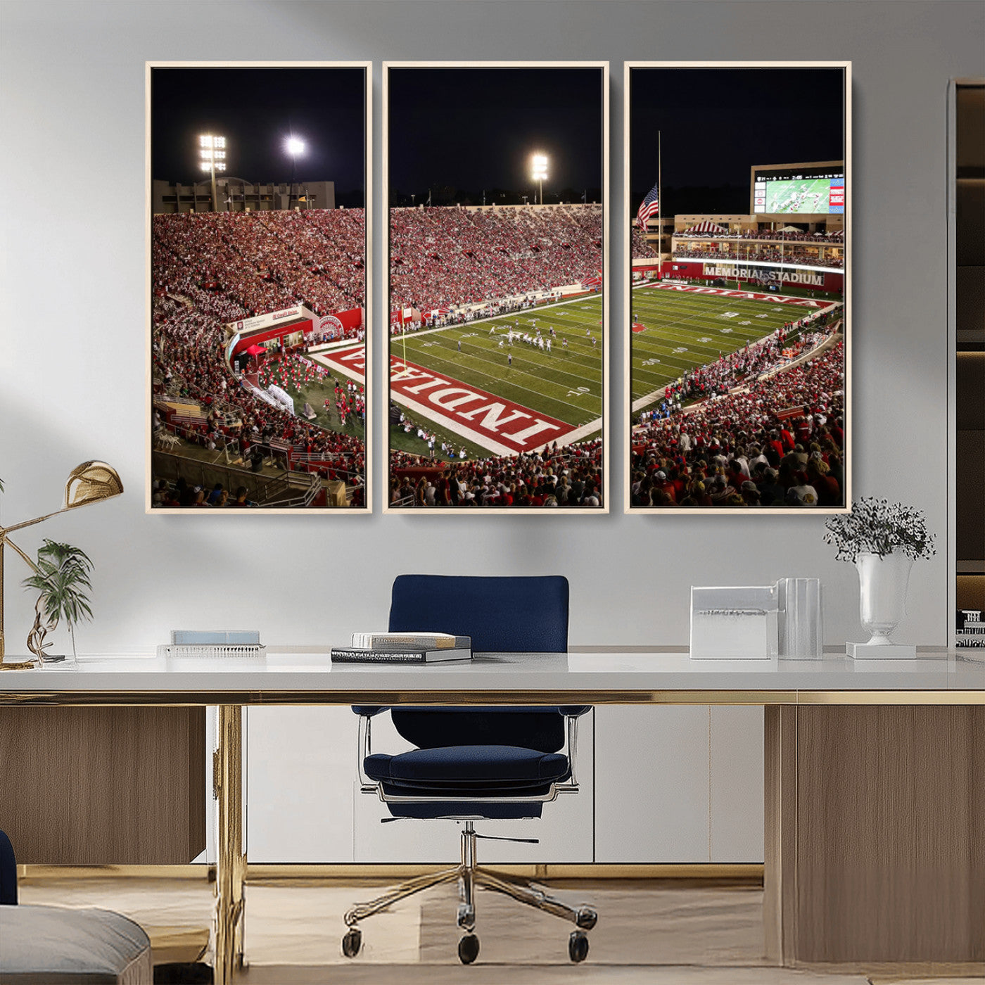 MGV-FC-48X32-3P - Indiana University Hoosiers Football Team Print Canvas