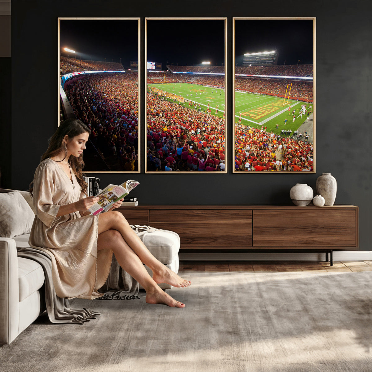35139-MGV-CV-36X24 - Iowa State University Cyclones Canvas Print, Jack Trice Stadium
