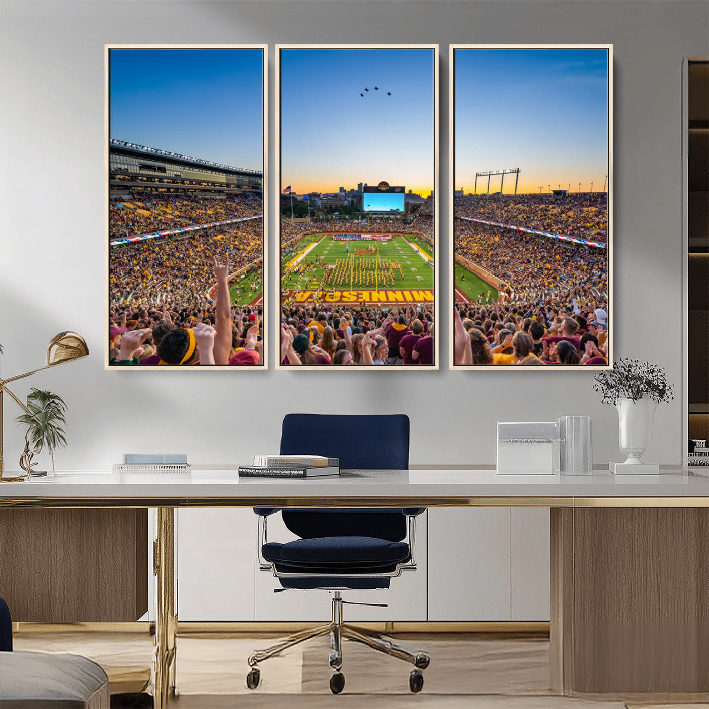 MGV-FC-48X32-3P - University of Minnesota Golden Gophers Art Print, Football Team Print - Minneapolis Huntington Bank