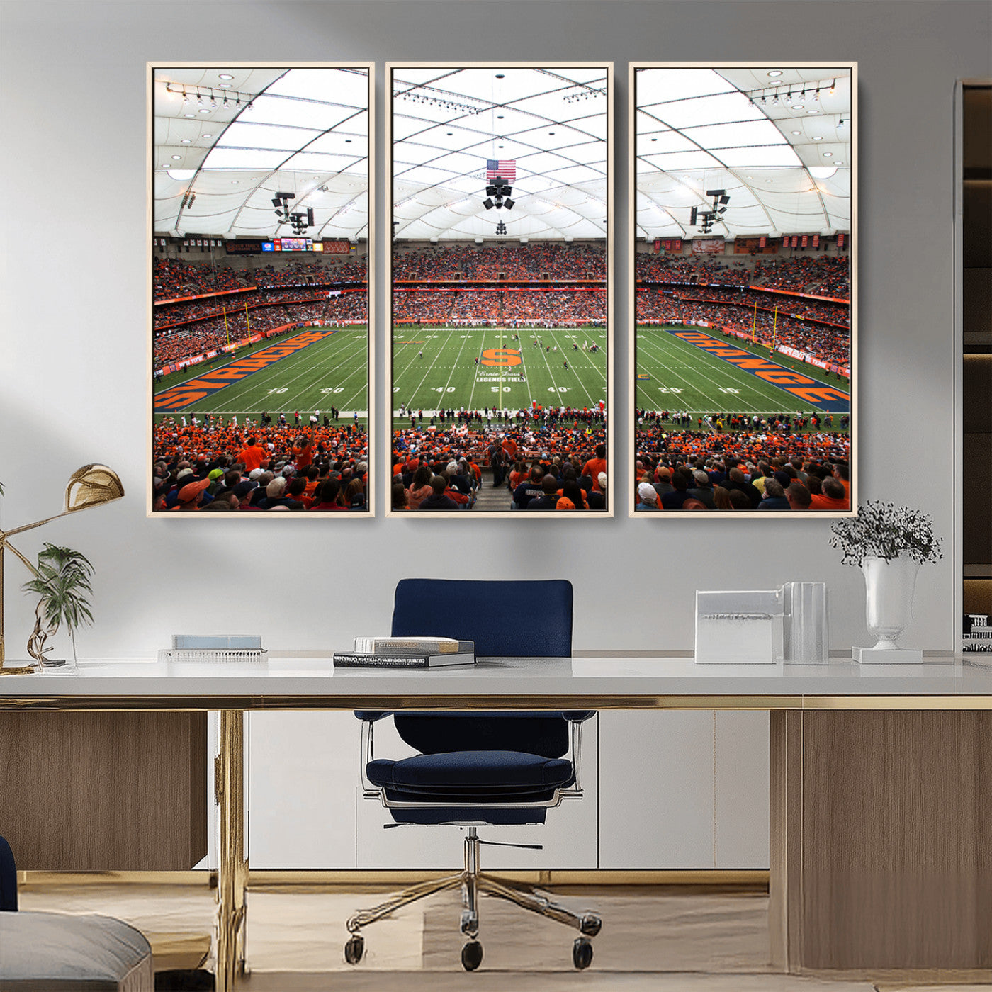MGV-FC-48X32-3P - Syracuse University Orange Football Team Print - Syracuse JMA Wireless Dome Wall Art Canvas Print