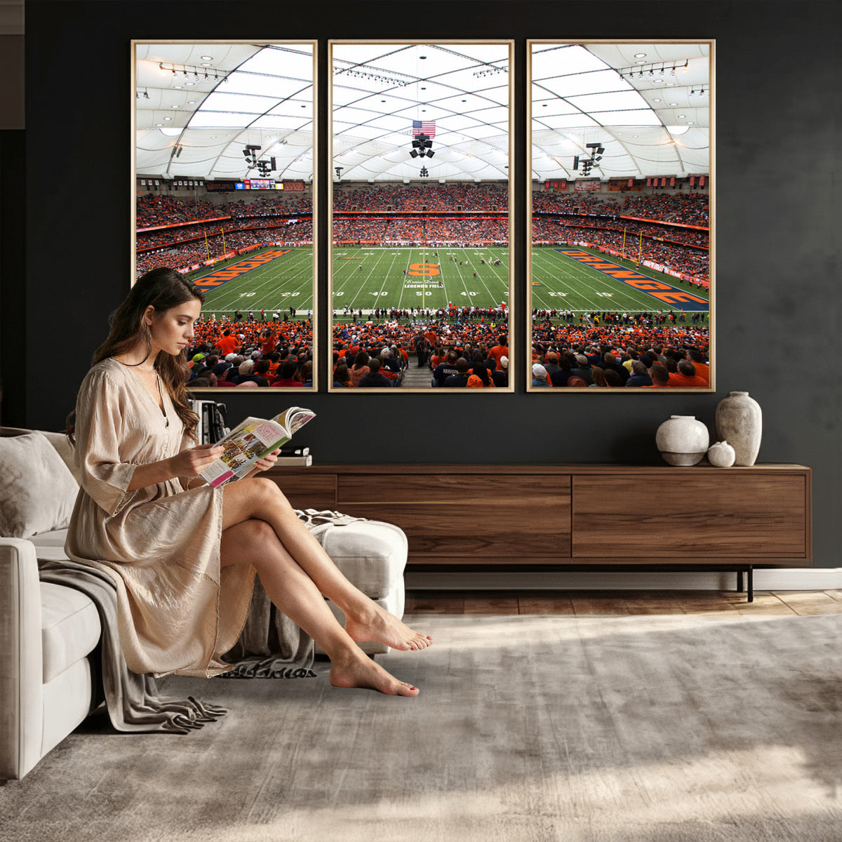 78104-MGV-CV-36X24 - Syracuse University Orange Football Team Print, Syracuse
