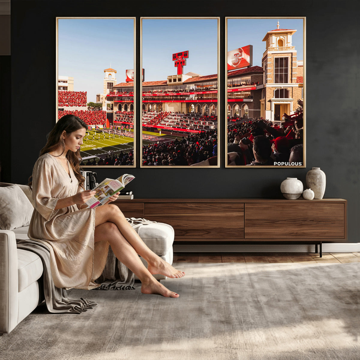 89744-MGV-CV-36X24 - Jones AT&T Stadium Texas Tech Red Raiders Wall Art