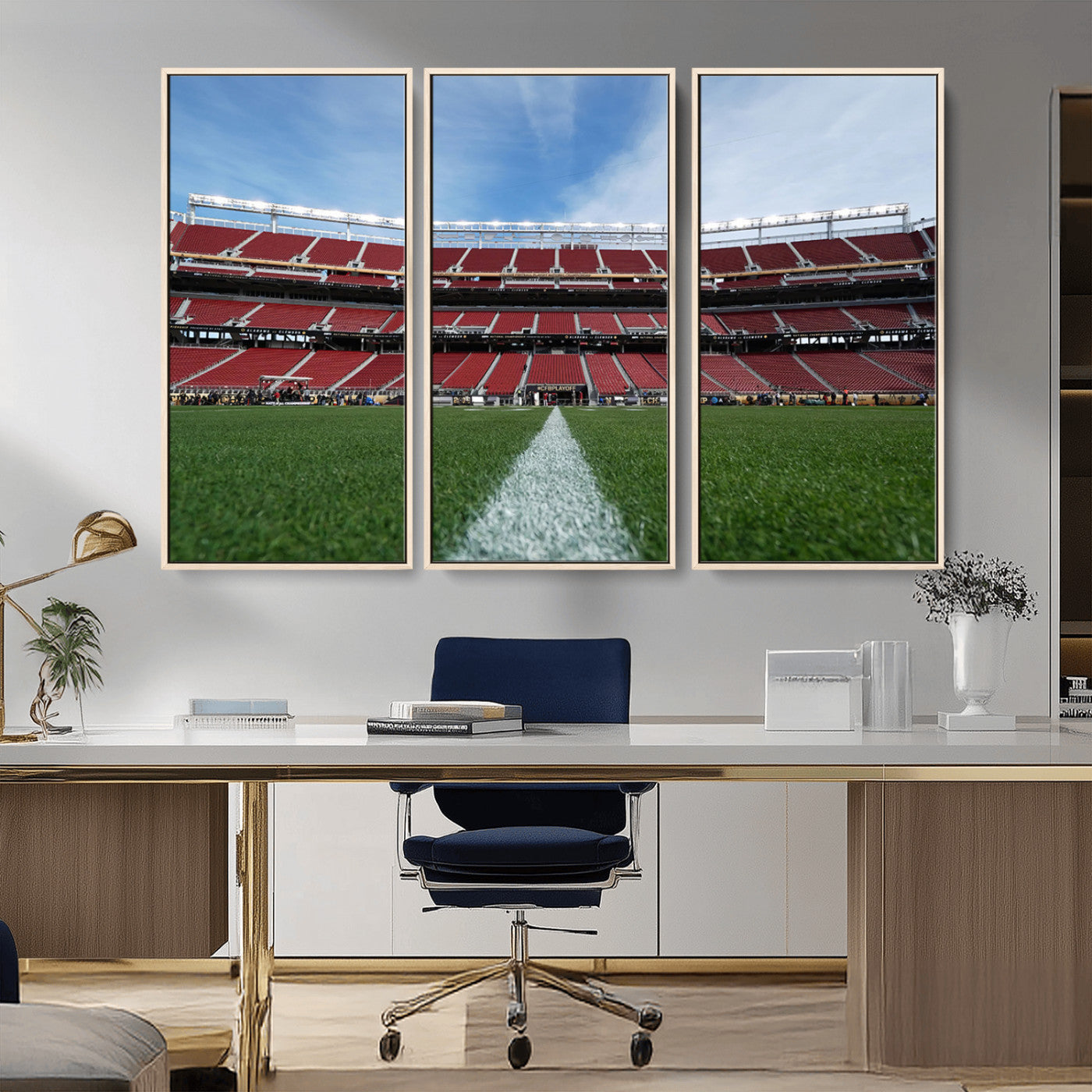 MGV-FC-48X32-3P - University of Tulsa Golden Hurricane Football Team Print - Tulsa H.A. Chapman Stadium Wall Art