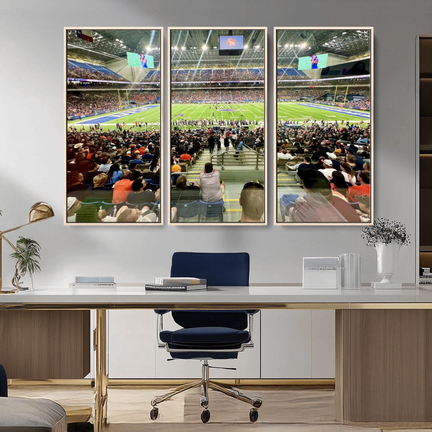 MGV-FC-48X32-3P - The University of Texas at San Antonio Roadrunners Football Team Print - San Antonio Alamodome Wall