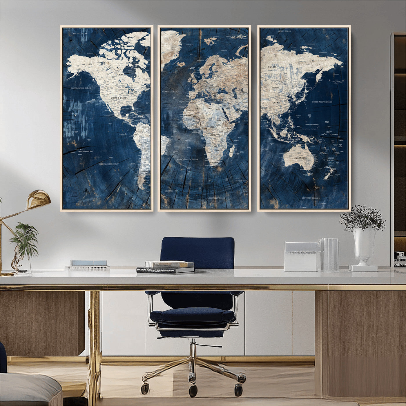 MGV-FC-48X32-3P - Push Pin World Map Canvas Print – Framed Wall Art for Couples to Track Their Travels – Anniversary