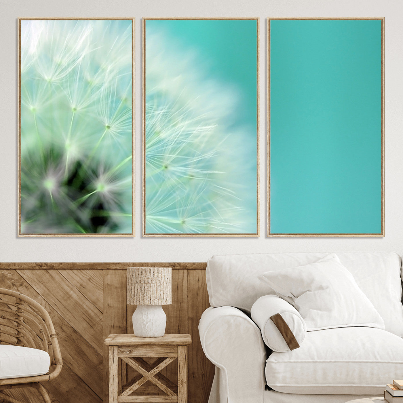 26056-MGV-CV-36X24-DANDELION Flower Wall Art Canvas Print, Canvas Dandelion Floral Wall Art