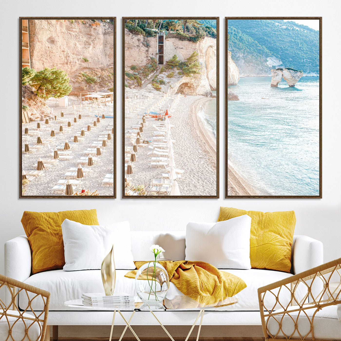 84816639-MGV-CV-36X24-Beach Wall Art Canvas Print, Framed Coastal Art Picture Print, Summer Shore Perfect Coastal Decor