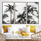 46641801-MGV-CV-40X27-Palm Wall Art Canvas Print, Framed Tropics Art Picture Print, Monochrome Perfect Minimalist Decor