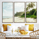 42984524-MGV-CV-36X24-Relaxing Beach Wall Art Canvas Print, Framed Ocean View Art Picture Print, Coastal Serenity Perfect Tropical Coastal Decor Artwork