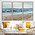 81812590-MGV-CV-36X24-Ocean Wall Art Canvas Print, Framed Coastal Canvas Art Picture Print, Moody Seascape Perfect Coastal Minimalist Decor Artwork
