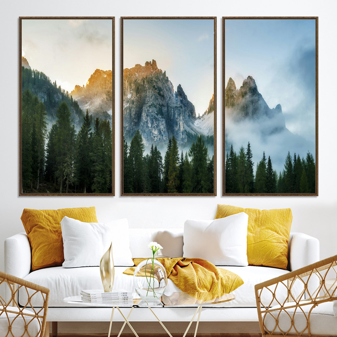 21145440-MGV-CV-36X24-Wilderness Wall Art - Framed Nature Landscape Decor, Mountain Wall Art Canvas Print, Framed Nature Landscape Decor Art