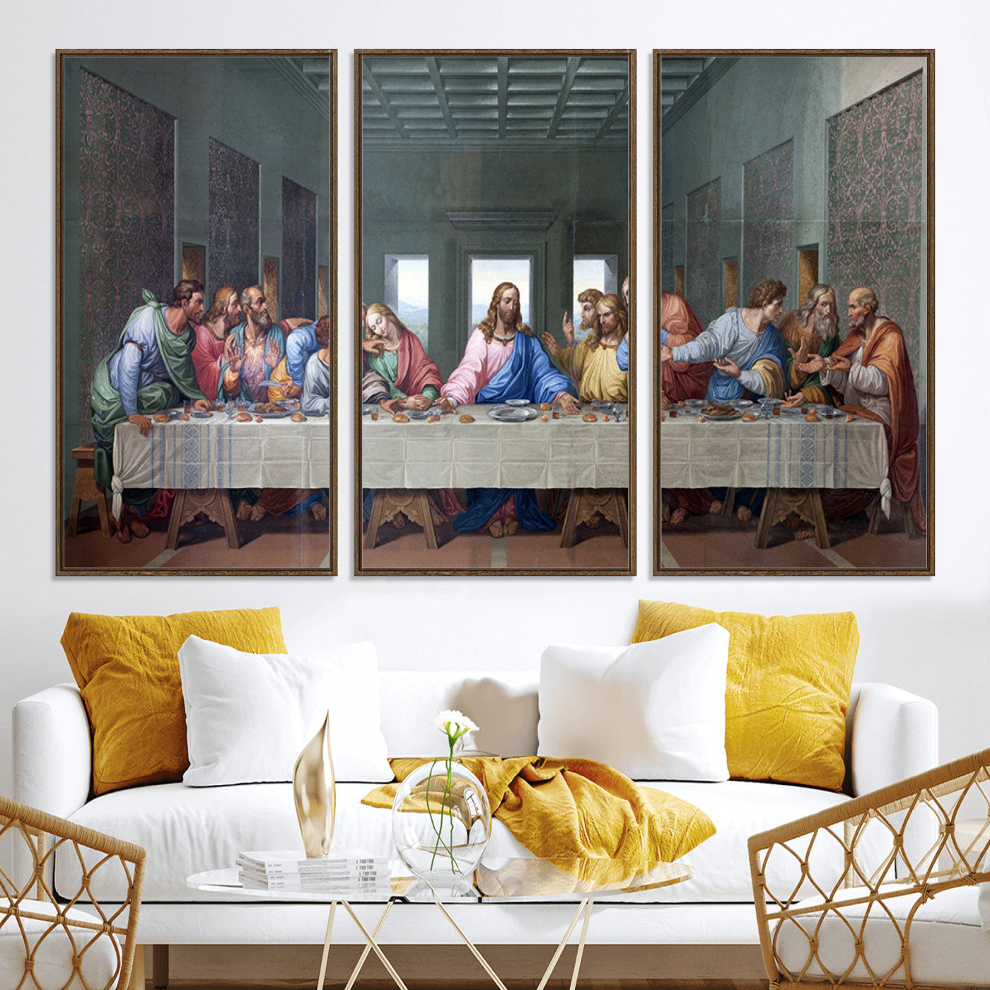 30401-MGV-CV-36X24-The Last Supper Multi Panel Canvas Wall Art