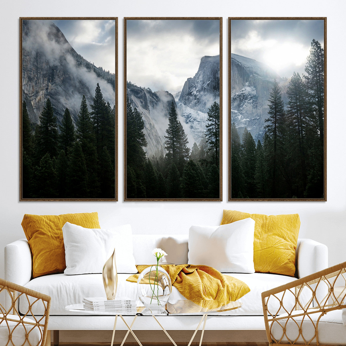 98725-MGV-CV-36X24-Wall Art Foggy Forest Landscape Canvas Print