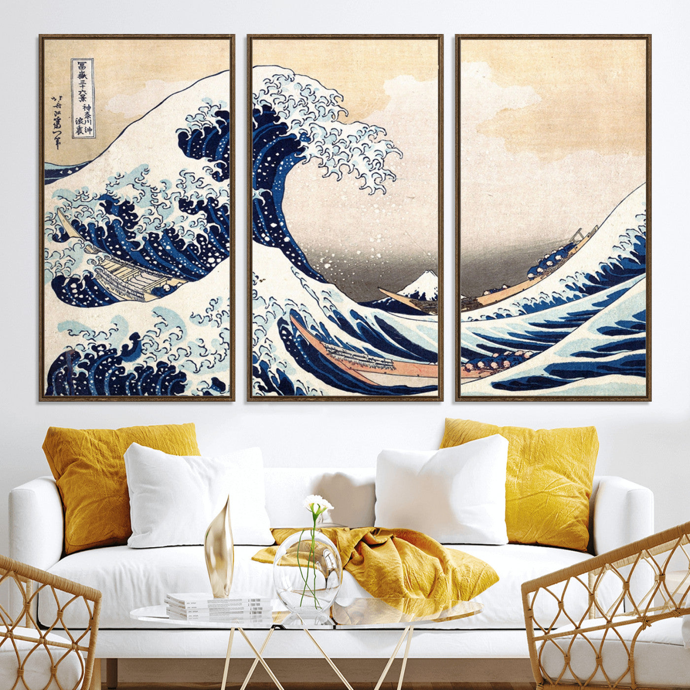 35635-MGV-CV-36X24-Wall Art Kanagawa Canvas Artwork Abstract Print