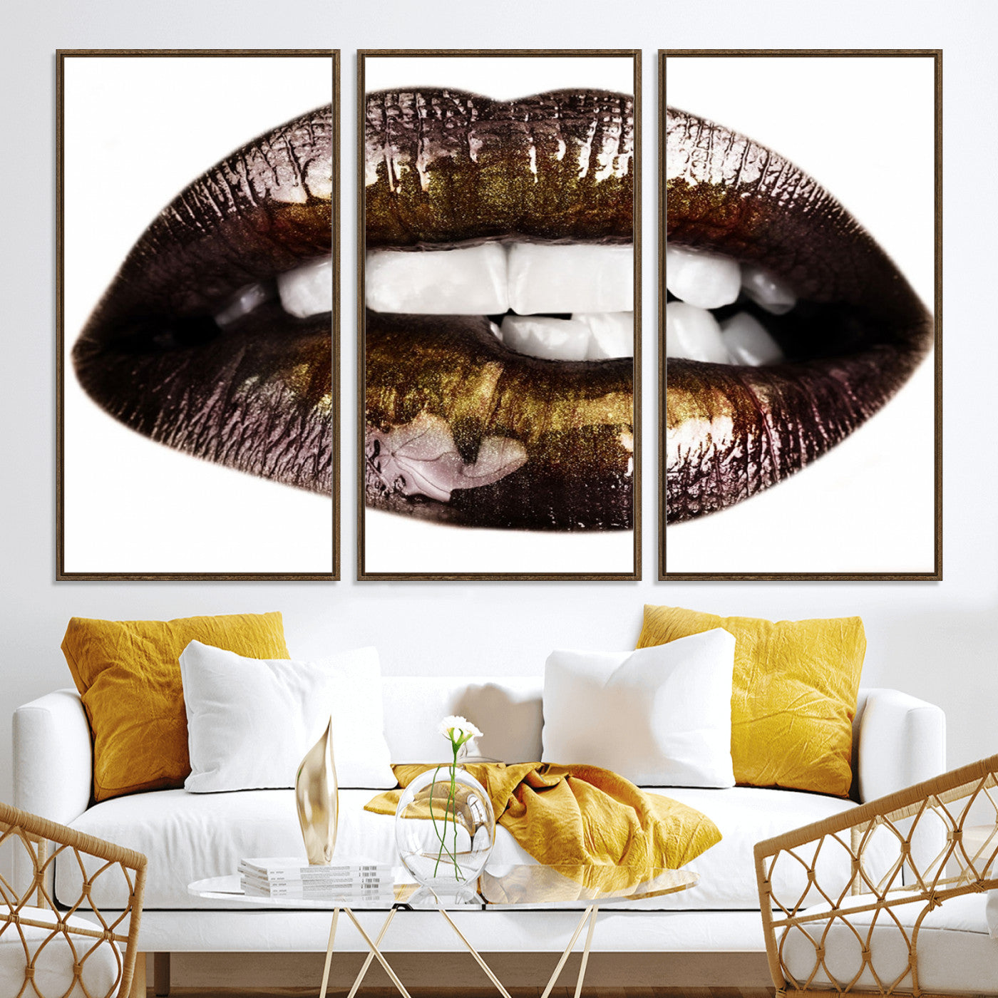 67580-MGV-CV-36X24-Close Up Lips Wall Art Canvas Print