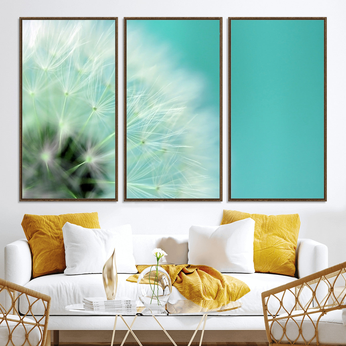 26056-MGV-CV-36X24-DANDELION Flower Wall Art Canvas Print, Canvas Dandelion Floral Wall Art