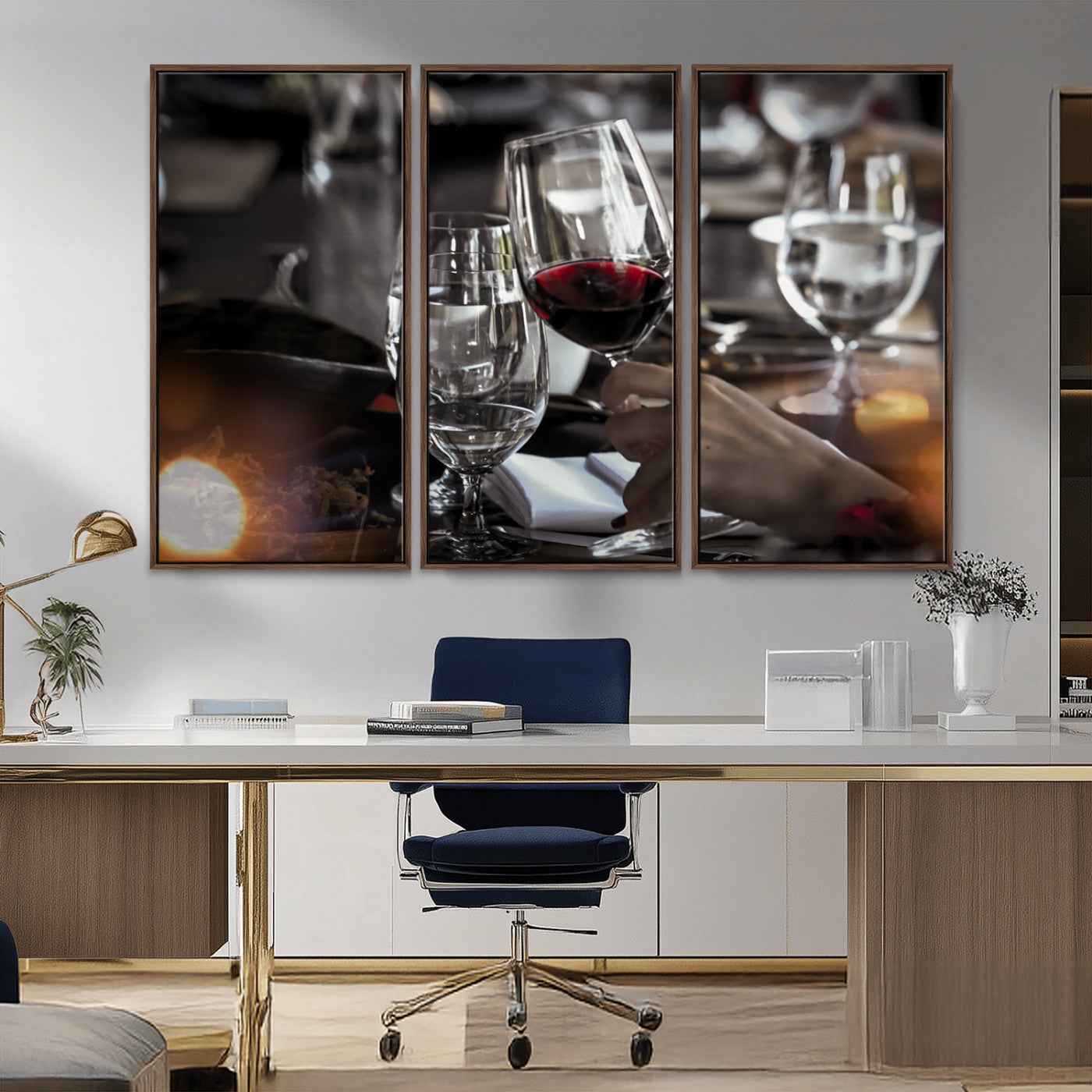 MGV-FC-48X32-3P - Red Wine and Glass Canvas Print