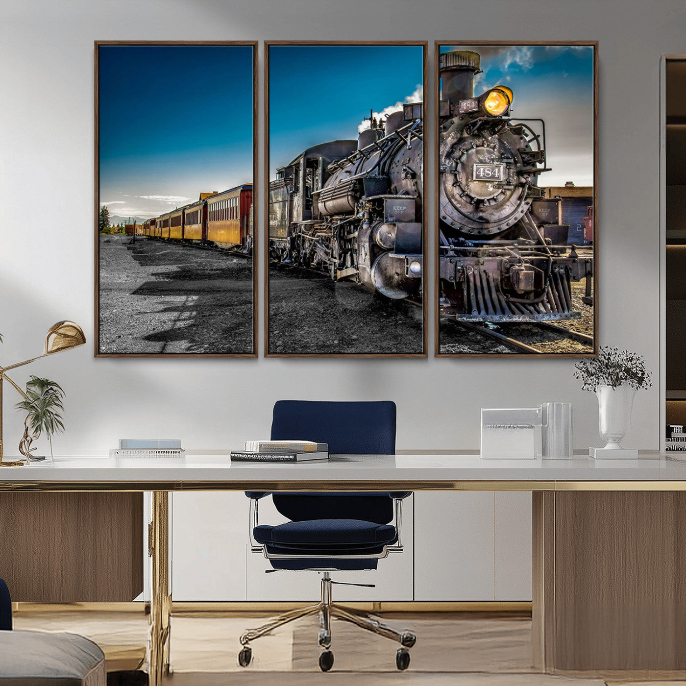 MGV-FC-48X32-3P - Train Wall Art Canvas Print