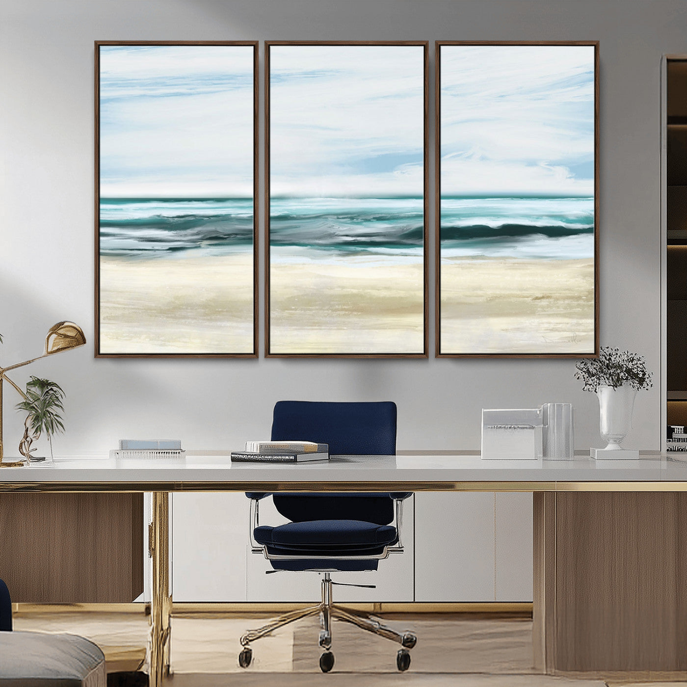 -Ocean Abstract Wall Art Canvas Print