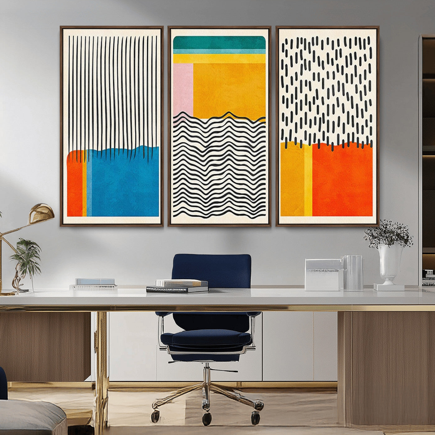 MGV-FC-48X32-3P - Canvas Print Wall Art Abstract Illustrs Art Boho