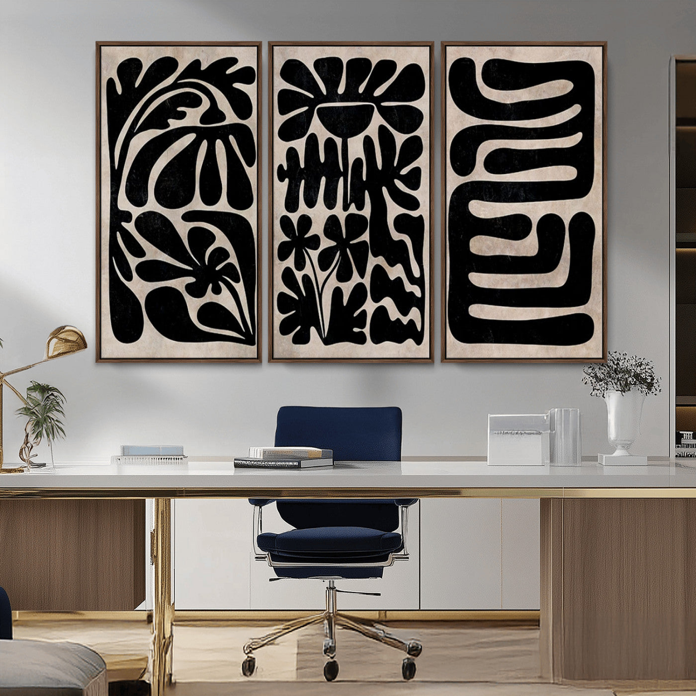 MGV-FC-48X32-3P - Canvas Print Wall Art Abstract Art Boho, Framed Boho Art Canvas Print