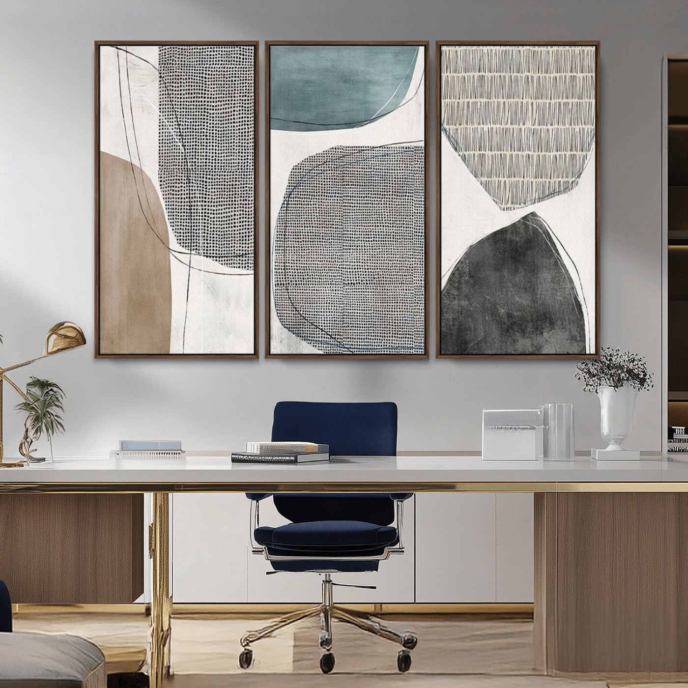 MGV-FC-48X32-3P - Canvas Print Wall Art Abstract Art Boho, Framed Boho Decor Canvas Print