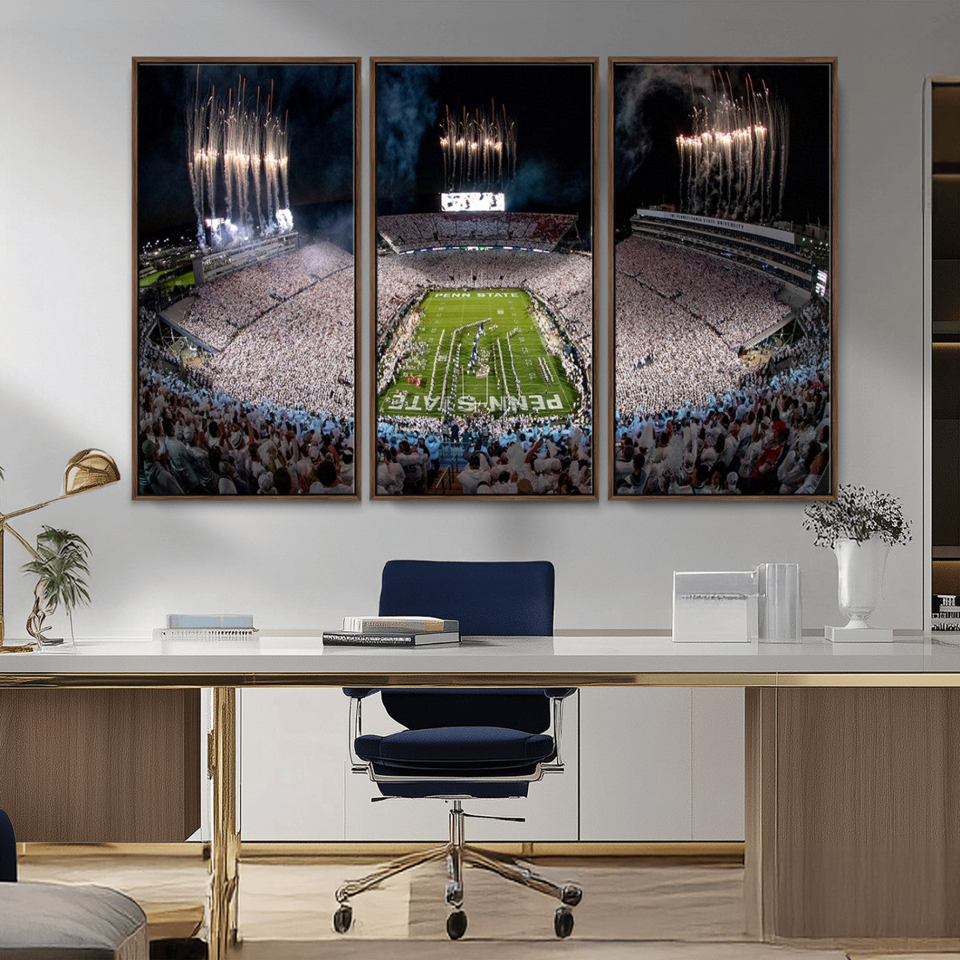 MGV-FC-48X32-3P - Penn Stadium Football Wall Art Canvas Print, Pennsylvania University Football Stadium