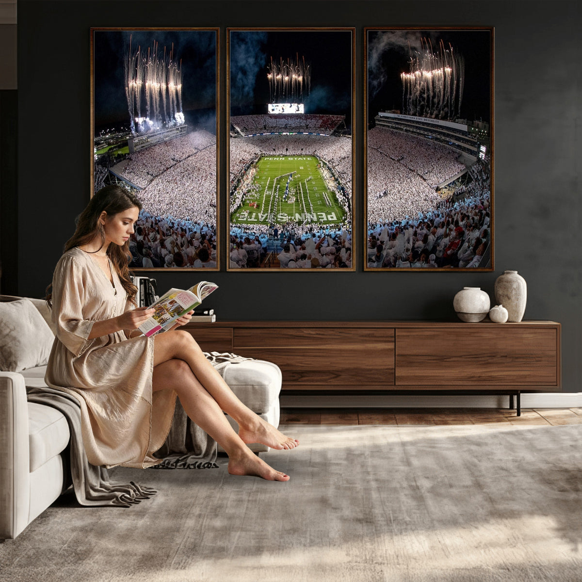 11391-MGV-CV-36X24 - Penn State Football Wall Art Canvas Print