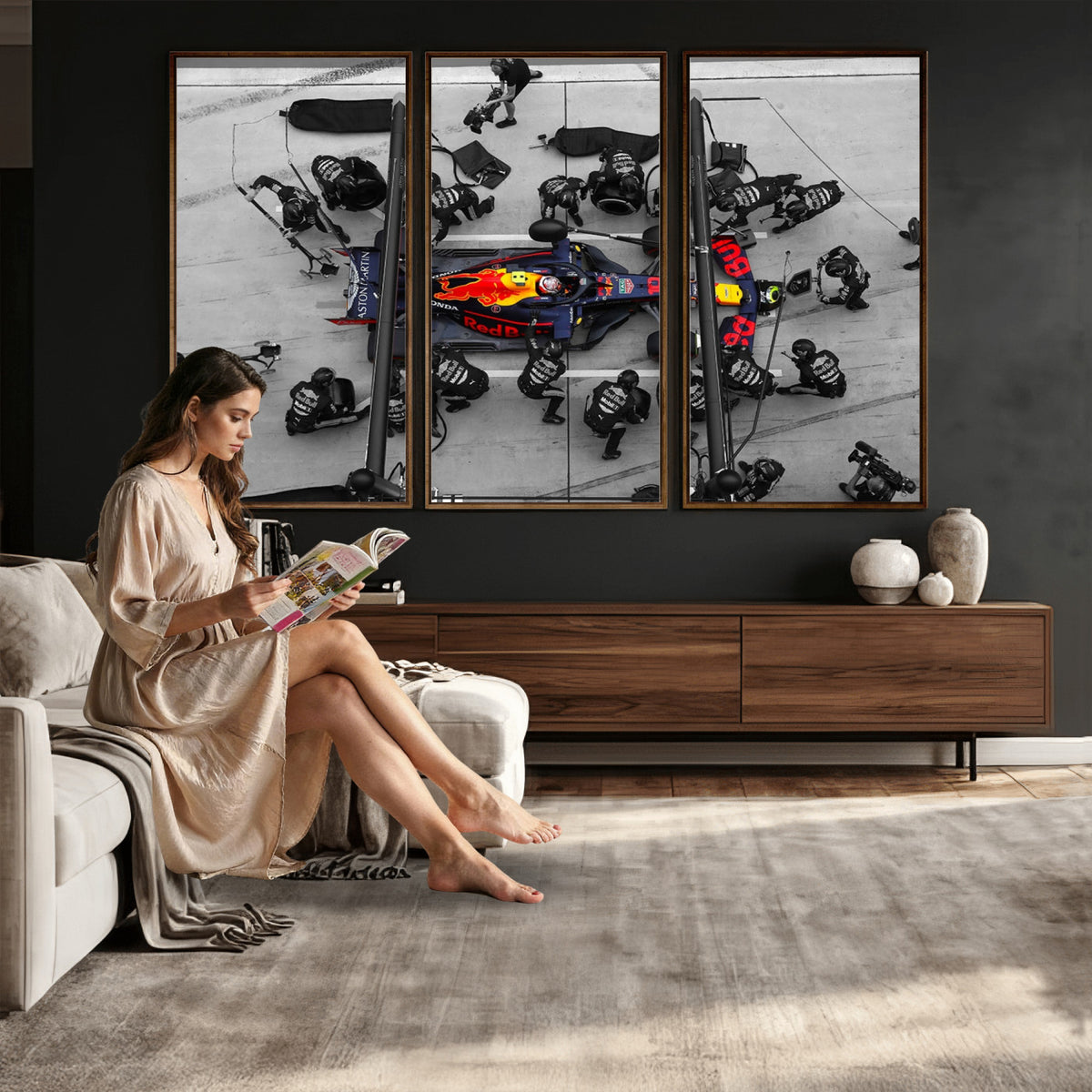 RedBull-MGV-CV-36X24 - Red Bull Formula 1 Canvas Wall Art Print