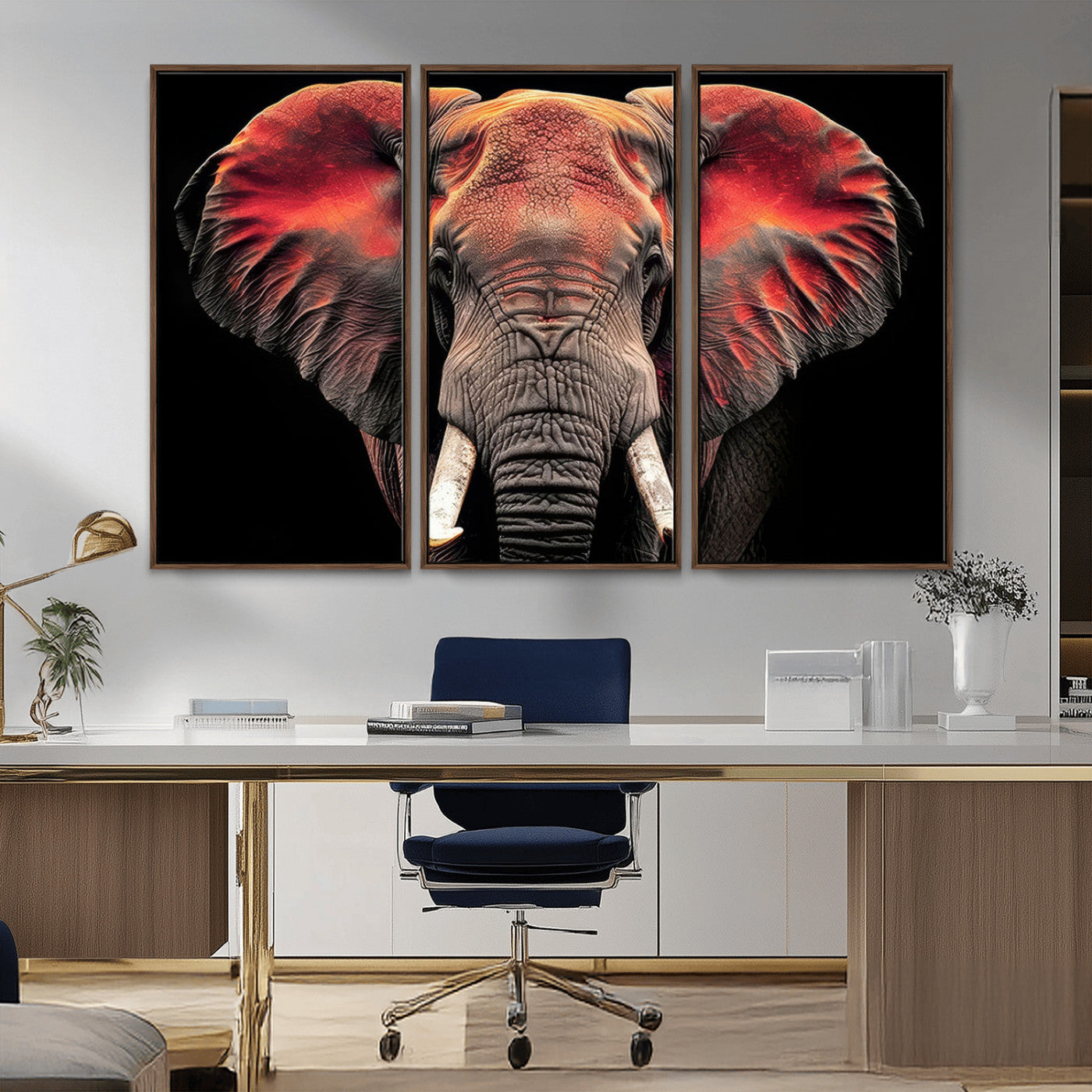 -Elephant Wall Art Canvas Print